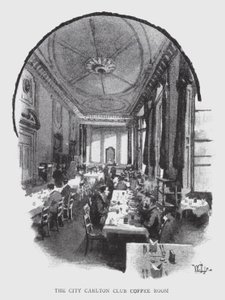 La salle de café du City Carlton Club - William Luker