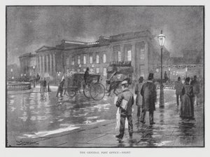 Le bureau de poste général, nuit - William Luker