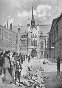 Le Guildhall, sortie principale, 1891