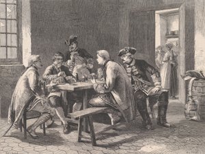 Soldats jouant aux cartes, de l