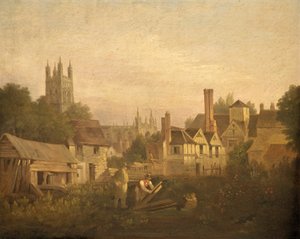 Gloucester depuis le nord-ouest, c.1820 - William Marlow