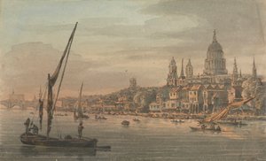La ville et Saint-Paul depuis la rive sud - William Marlow