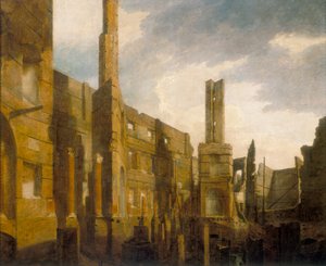 Les ruines du Panthéon dans Oxford Street après l