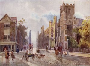 Église St Botolph et Corpus College depuis les Marches du Pitt Press, Trumpington Street - William Matthison
