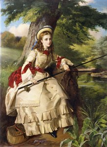 Une jeune fille pêchant, 1873