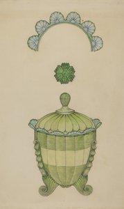 Sucrier en verre couvert, 1936