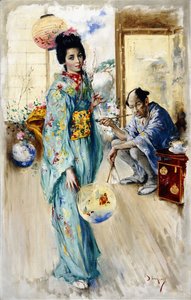 La Dame et Sada San - William Merritt Berger