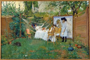 Petit déjeuner en plein air vers 1888