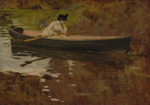 Mme Chase à Prospect Park - William Merritt Chase