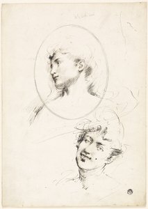 Deux têtes féminines
