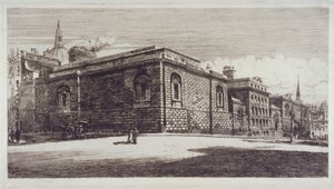Vue de la Prison de Newgate, Old Bailey, depuis Newgate Street, City de Londres, vers 1900 - William Monk