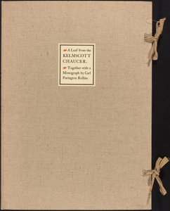 Une feuille du Kelmscott Chaucer - William Morris