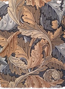 Acanthus, papier peint conçu par William Morris, 1875