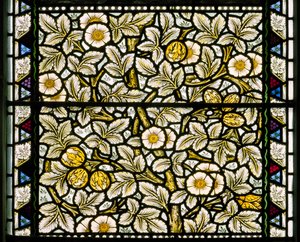 Kirkcaldy Old Kirk, Roses sauvages et noisettes, 1886 - William Morris