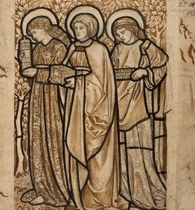 Les trois Marie au sépulcre - Conception pour vitrail, 1862 - William Morris