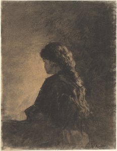 Fille assise - William Morris Hunt