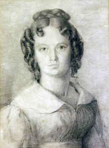 Portrait en Buste de Charlotte Rolfe - William Mulready