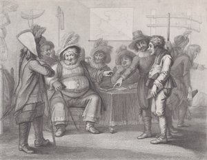 Falstaff chez Justice Shallow rassemblant ses recrues, Shakespeare, Henry IV, Partie..., 1er juin 1792 - William Nelson Gardiner
