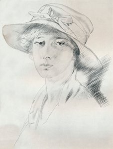 Étude de portrait au crayon, 20ème siècle, 1932