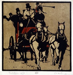 Une diligence : "Coaching" - par William Nicholson (1872-1949)