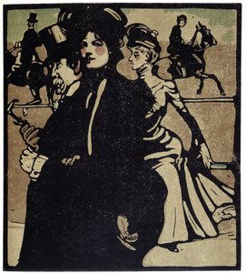 Aristocrates aux courses, Londres - dans Types de Londres, par William Nicholson, éd. Floury - William Nicholson
