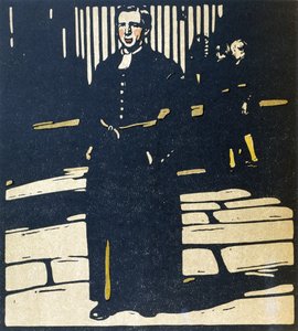 Garçon en uniforme bleu, illustration de 