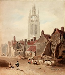 La démolition des maisons sur le site de Collingwood Street, Newcastle upon Tyne - William Nicholson