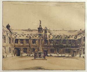 La cour avant du Corpus Christi College, Oxford
