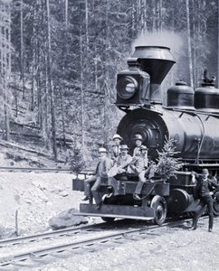 Pionniers du chemin de fer canadien, vers 1890 - photo par Nottman - William Notman