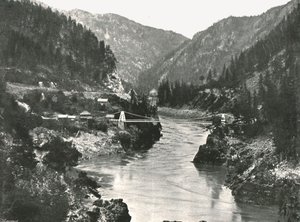 Les Rocheuses : le canyon Frazer et le pont de la route Cariboo, près de Spuzzum, Canada, 1895 - William Notman and Son