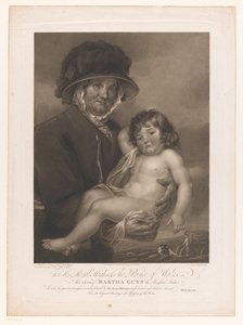 Martha Gunn portant un enfant nu - William Nutter