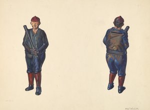 Banque de pièces de joueur de baseball, vers 1938 - William O. Fletcher