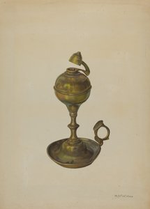 Lampe en laiton, vers 1939