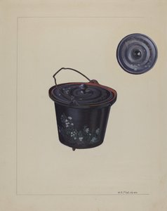 Bouilloire en fer jouet pour enfant, vers 1937 - William O. Fletcher