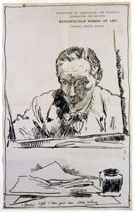Autoportrait regardant dans un miroir - William Orpen