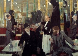 Le café royal à Londres (détail)