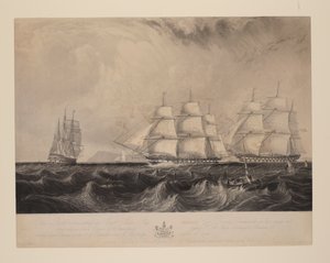 Cette gravure représentant le navire de l
