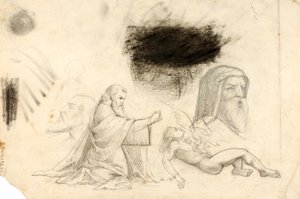 (Études--Villa Borghese, 2 figures, etc.) - William Page