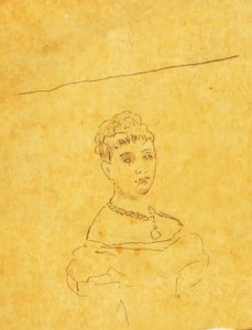 Dame en robe de soirée avec la Vénus de Milo - William Page