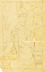 Dame en robe de soirée avec la Vénus de Milo - William Page
