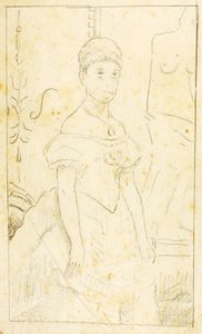 Dame en robe de soirée avec figure de la Vénus de Milo - William Page