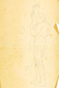 Moïse, Aaron et Hur sur le mont Horeb (étude - personnage de droite) - William Page