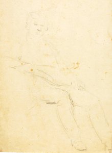 Figure masculine assise