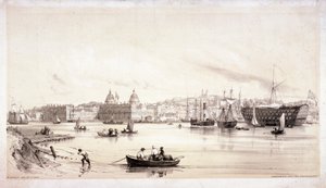 Vue de Greenwich à travers la Tamise, Londres, vers 1841 - William Parrott