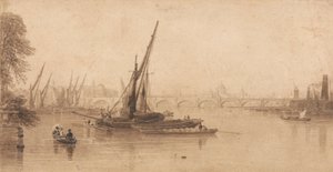 Pont de Waterloo depuis le jardin de M. A. Taylor, Esq. - William Parrott