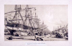 Docks des Indes occidentales, Poplar, Londres, 1830