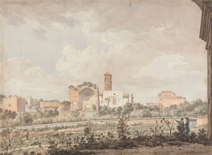 Temple de Vénus et Rome depuis le Colisée - William Pars