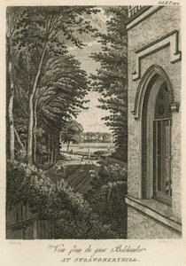Vue de la grande chambre à coucher à Strawberry Hill, Londres - William Pars