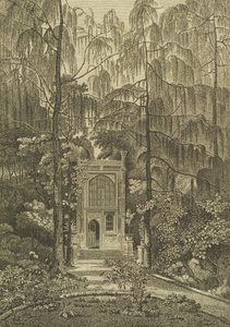 Vue de la chapelle dans le jardin de Strawberry Hill, gravée par Godfrey, 1784 - William Pars
