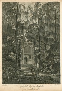 Vue de la chapelle dans le jardin de Strawberry Hill, Twickenham, Londres - William Pars